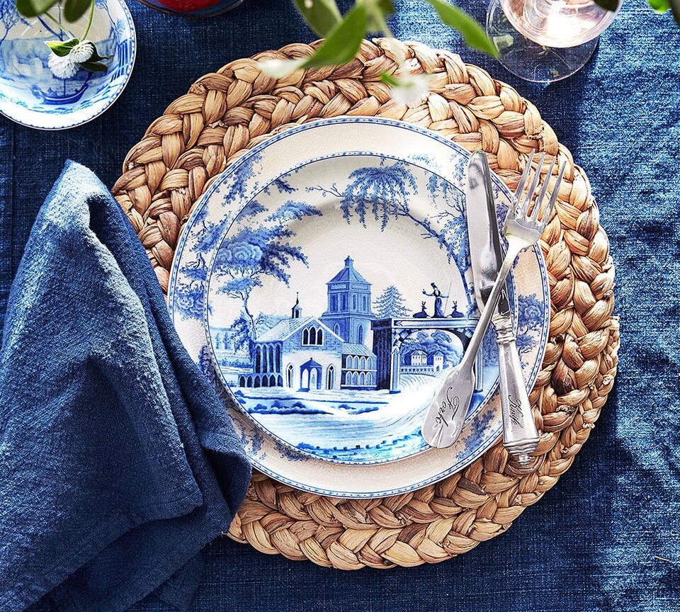 Round Water Hyacinth Placemat Pottery Barn Australia